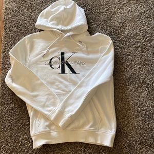 Calvin klein men’s white hoodie